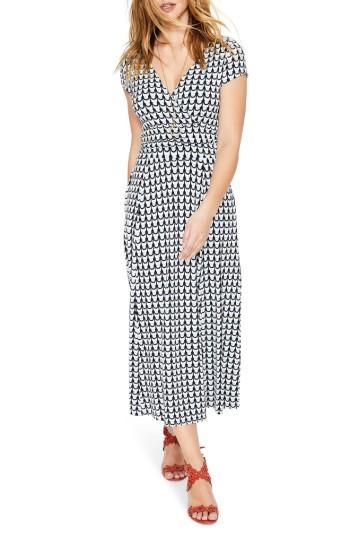 Women's Boden Faux Wrap Midi Dress - Blue