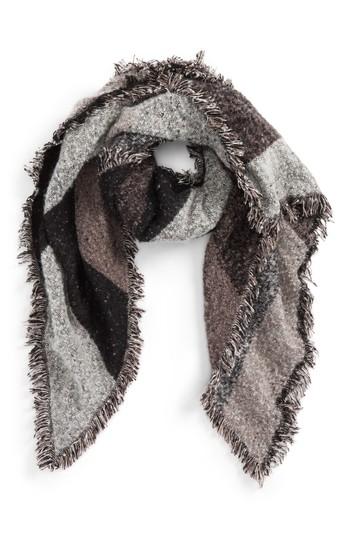 Women's Emanuel Geraldo Geometric Print Blanket Scarf, Size - Grey