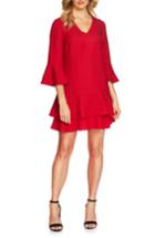 Women's Cece Katelyn Ruffle Shift Dress - Red