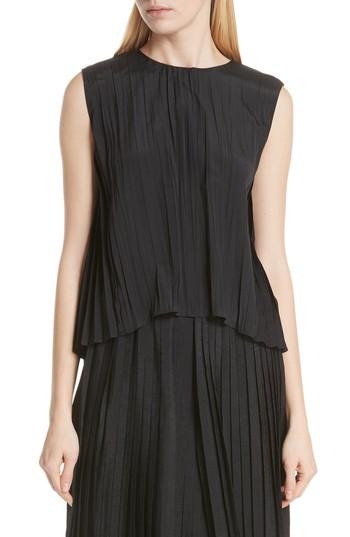 Women's Vince Pleat Shell - Black