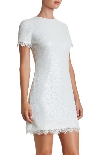 Women's Dress The Population Emma Sequin Minidress - White