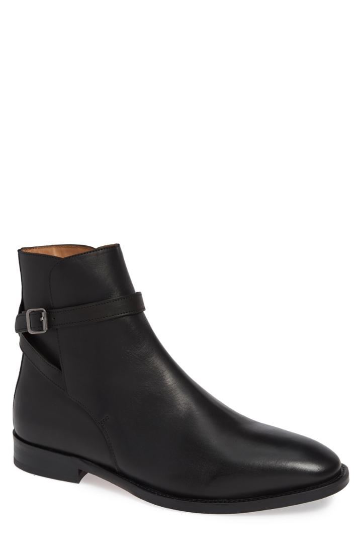 Men's Vince Camuto Hop Buckle Strap Boot .5 M - Black