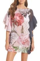 Women's Ted Baker London Palace Gardens Ruffle Cover-up Dress - Grey