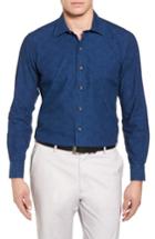 Men's David Donahue Paisley Sport Shirt - Blue