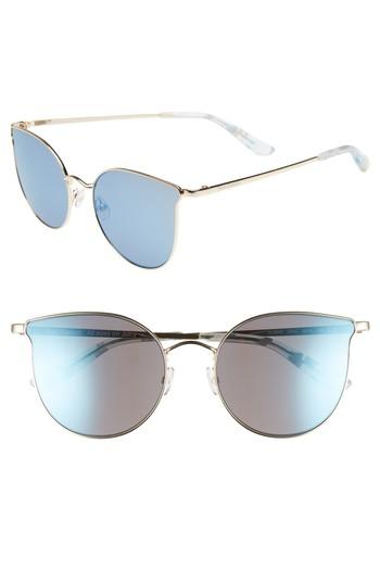 Women's Juicy Couture 56mm Metal Cat Eye Sunglasses - Gold