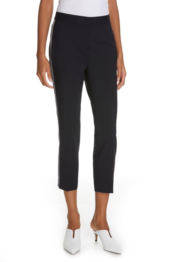Women's Nordstrom Signature Side Stripe Crop Pants - Blue