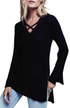 Women's Free People Crisscross Sweater - Black