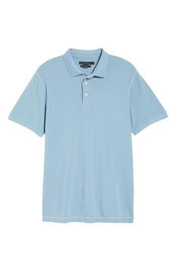 Men's French Connection Triple Stitch Slim Fit Polo, Size - Blue