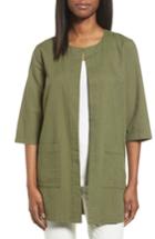 Women's Eileen Fisher Organic Cotton Long Jacket - Green