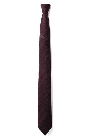 Men's Title Of Work Plaid Silk Tie, Size - Red