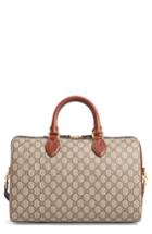 Gucci Large Top Handle Gg Supreme Canvas & Leather Tote -