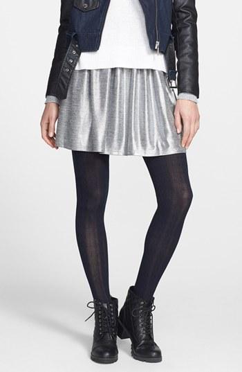 Hue Cable Sweater Tights Navy