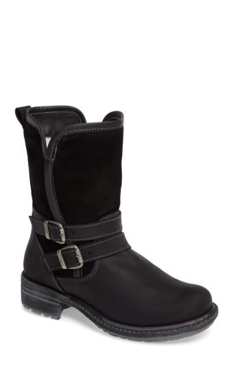 Women's Bos. & Co. 'sahara' Buckle Strap Waterproof Bootie .5-6us / 36eu - Black
