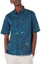 Men's Topman Floral Print Shirt, Size - Blue