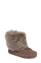 Women's Ugg Antoine Fur Cuff Sneaker .5 M - Grey