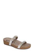 Women's Mephisto 'ivana' Crystal Embellished Slide Sandal M - Grey