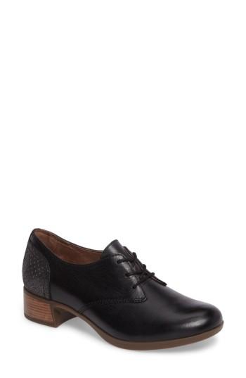 Women's Dansko 'louise' Round Toe Derby .5-6us / 36eu M - Black