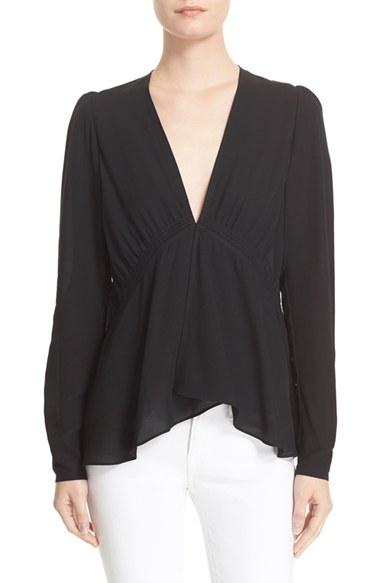 Women's A.l.c. Loren Drape Silk Top