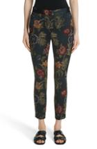 Women's Rosetta Getty Floral Satin Jacquard Trousers