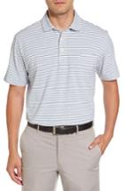 Men's Peter Millar Stratton Mountainside Stripe Jersey Polo - White