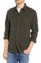 Men's Faherty Brushed Alpine Regular Fit Flannel Shirt - Green