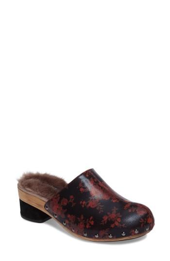 Women's Jambu Monaco Faux Fur Lined Mule M - Burgundy