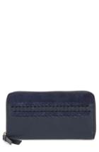 Women's Allsaints Ray Whip Leather & Suede Wallet - Blue