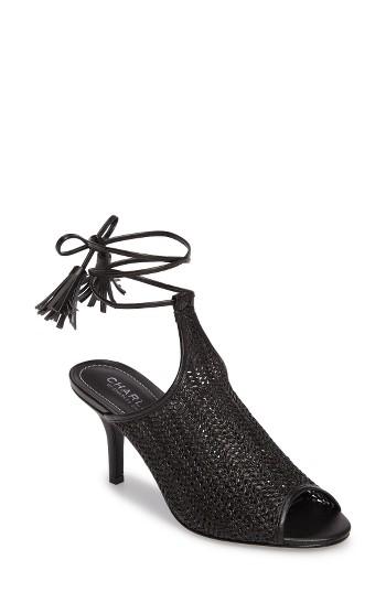 Women's Charles By Charles David Niko Ankle Tie Sandal .5 M - Black