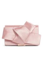 Ted Baker London Fefee Satin Knotted Bow Clutch - Black
