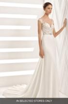 Women's Rosa Clara Astrid Lace & Georgette Trumpet Gown, Size In Store Only - Ivory