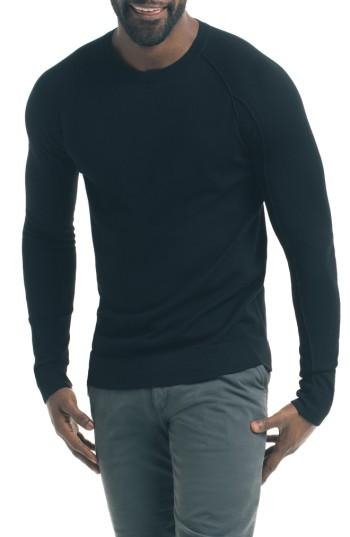 Men's Good Man Brand Superlight Slim Modern Wool Sweater - Black