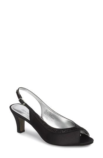 Women's David Tate Dainty Slingback Sandal .5 N - Black