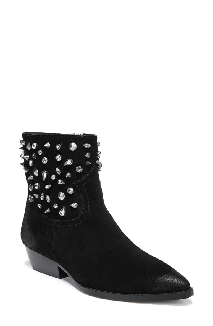 Women's Sam Edelman Avril Embellished Bootie .5 M - Black