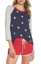 Women's Pj Salvage Raglan Sleeve Pajama Tee - Blue