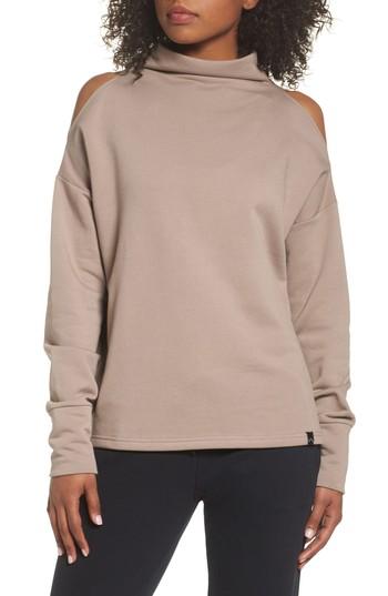 Women's Varley Keystone Cold Shoulder Sweatshirt, Size - Beige