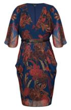 Women's City Chic Fire Bloom Belted Dress