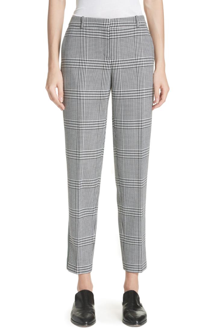 Women's Boss Torominala Glen Plaid Ankle Pants - Grey