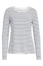 Women's Majestic Filatures Stripe Sweatshirt - White