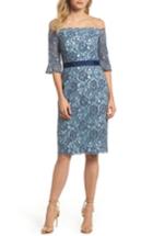 Women's Forest Lily Off The Shoulder Lace Dress - Blue