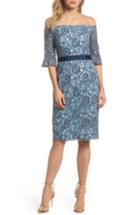 Women's Forest Lily Off The Shoulder Lace Dress - Blue