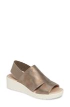 Women's Johnston & Murphy Cassandra Slingback Platform Sandal M - Metallic