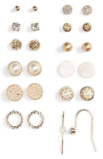 Women's Bp. 12-pack Imitation Pearl & Crystal Earrings