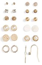 Women's Bp. 12-pack Imitation Pearl & Crystal Earrings