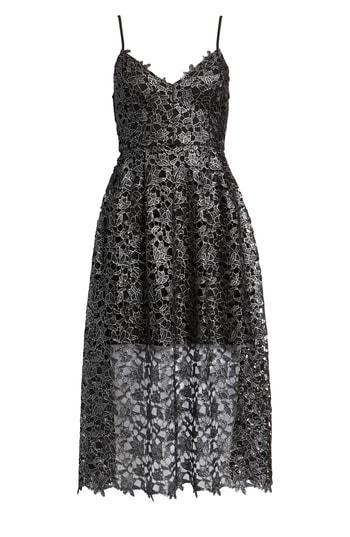 Women's Astr The Label Lace Midi Dress - Metallic