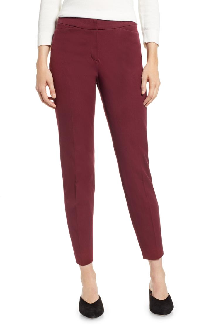 Women's Halogen Ankle Pants (similar To 14w) - Burgundy