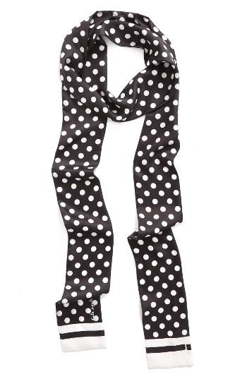 Women's Kate Spade New York Polka Dot Skinny Silk Scarf