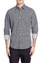 Men's Stone Rose Medallion Tile Print Sport Shirt