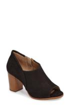 Women's Jack Rogers Maya Peep Toe Bootie M - Black