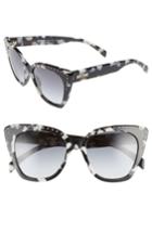 Women's Moschino 53mm Cat Eye Sunglasses - Black Havana