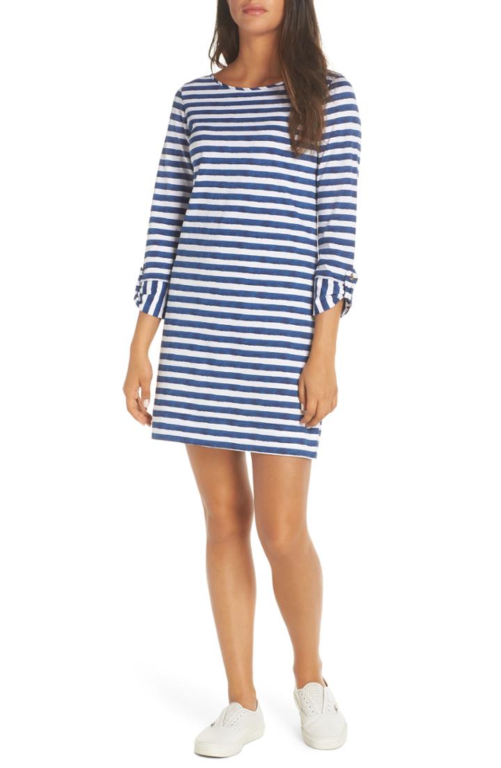 Women's Lilly Pulitzer Marlowe Striped T-shirt Dress - Blue